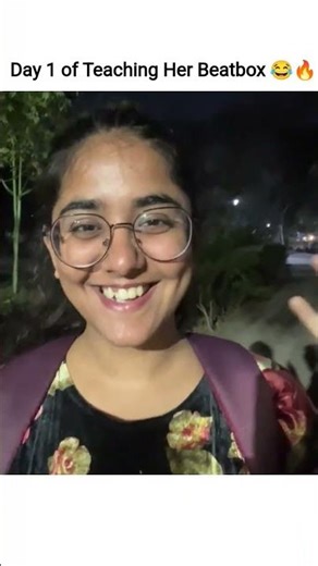 Learning Water Drop Beatbox but She Keeps Laughing 😂