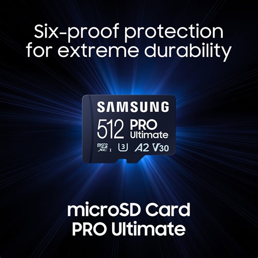 Looking for storage that can survive the most extreme conditions, like being submerged in up to 2 meters of seawater, or passing a test of over 10,000 swipes? #SamsungMemory's #microSD Card PRO Ultimate features comprehensive 6-proof protection, spanning 🌊 water-, 🩻 X-Ray-, 🧲 magnet-, 🌡 temperature-, 🪂 drop-, and 🥱 wearout-proofing. Designed to withstand almost anything you can throw at it, with the PRO Ultimate #MemoryCard, you're in safe hands.​ http://smsng.co/microSD-PRO-Ultimate | Sam