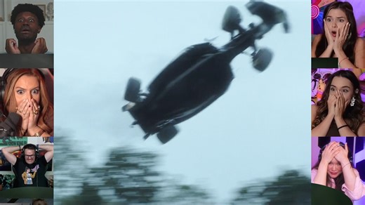 空中飞车！F1电影最惊险一幕！老外看《F1：狂飙飞车》reacrtion