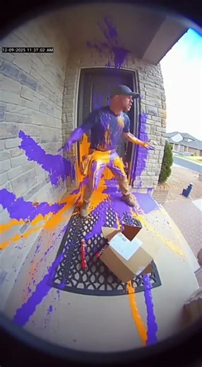 This Porch Thief Did NOT Expect This Explosion! #Ring #PackageThiefFail #PaintExplosion #FunnyFails