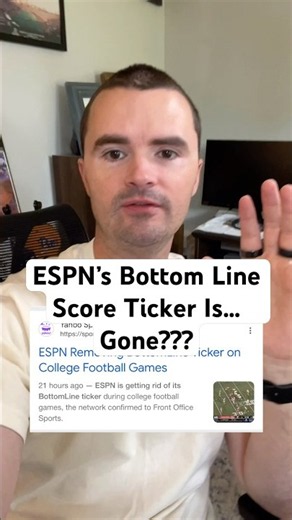 Why is ESPN getting rid of the bottom line score ticker?