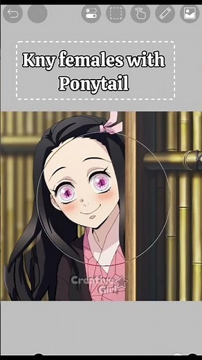 kny female characters with ponytail ✨ #demonslayer #anime