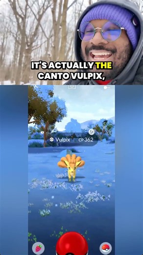 Rare Shiny Kanto Vulpix With A Background Caught On Community Day! #pokemon #pokemongo #vulpix #fyp