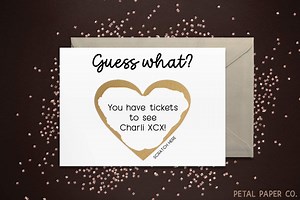 Concert Tickets Surprise Reveal Scratch off Card, Surprise Concert Card, Concert Tickets Gift Surprise, You're Going to a Concert, Birthday - Etsy