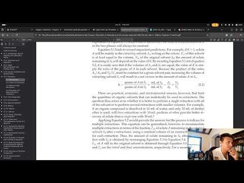 the math of liquid liquid extraction (ochem)