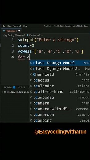 count vowels from string #shortsfeed #shorts #trendingshorts #growth #python #education