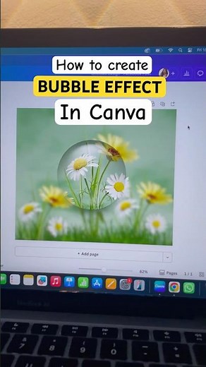 Create a Bubble Effect in Canva by following simple steps. #canvatutorial #canvatips