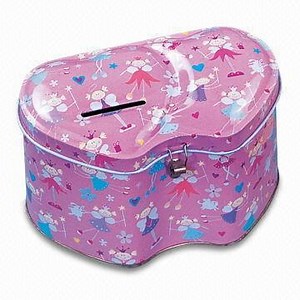 [Hot Item] Metal Money Tin Piggy Bank Tin Box Coin Tin Can with Lock and Key