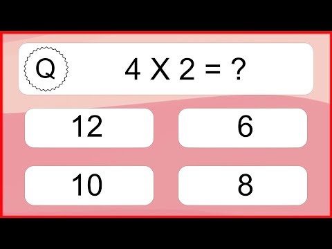 20 Multiplication Quiz Exercises for Kids