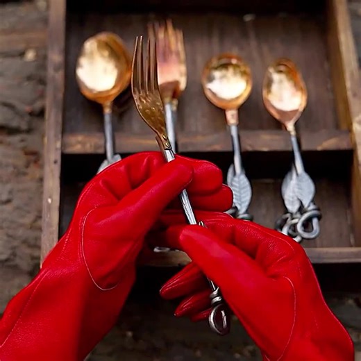 Antique Style Copper Cutlery Set Packed in Wooden Box: - Family Set for 4-persons - Etsy