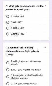 What gate combination is used to construct a NOR gate?A. AND ... | Filo
