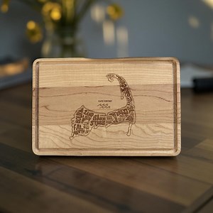 Cape Cod Map Schneidebrett mit Tropfring, 3 Größen erhältlich - Etsy.de