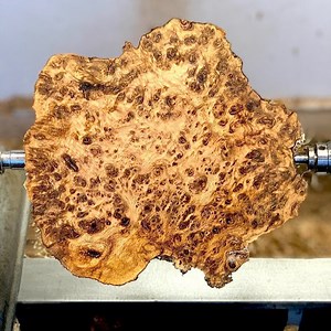 Woodturning English Oak Burl into a Winged Bowl | DIY & Crafts