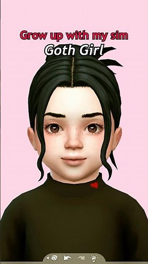 The ending is surprising 😲 | Goth Girl Grow Up 🖤 | The sims 4 | #sims4