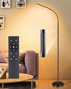 LED Floor Lamp,15 W 1500 LM Super Bright Reading Lamp with Remote and Touch Control Floor Light, 3 Colors and Stepless Brightness Work Lamp for Living Room Bedroom Reading