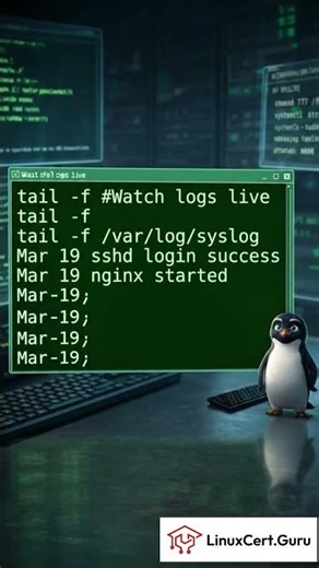 Linux Command You Should Know: tail -f (Watch Logs Live) 🐧