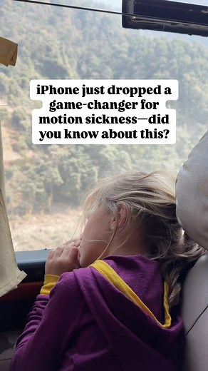 SHANNON & TYSON | Family trekking with kids | 🚗 iPhone feature for Motion Sickness! 🤯📱 If you get nauseous while using your phone in a moving vehicle, Apple just dropped a... | Instagram