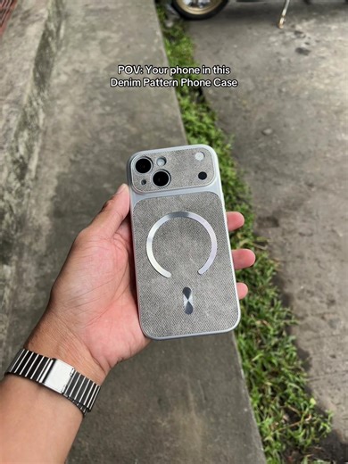 Denim Pattern Phone Case for iPhone: Stylish Protection