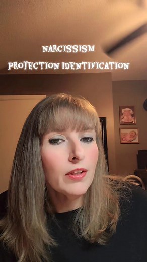Narcissism- Projection Identification Projection Identification is a defense mechanism for the narcissist to prop up their false self- the fantasy that they are all good and never do anything wrong. In an attempt to live in the fantasy of the false self being perfect, they have to disavow any and all things that don't align. The narcissist will project all the things they don't like about themself onto you through this Projection Identification. They believe subconsciously, that if they can proj