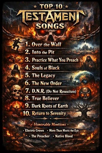 The Top Ten Testament songs of all time