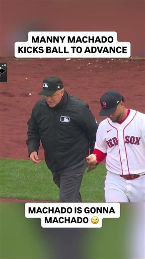 Did Manny Machado Kick This Ball On Purpose??? | #shorts #mlb #baseball #redsox #padres