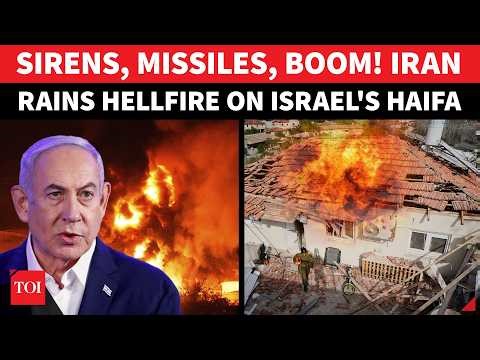 ON CAM: Iran BOMBS Israeli Cities; Haifa Under Massive Attack, ‘HEAVY DAMAGE’ Reported | Watch
