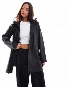 ONLY hooded raincoat in black | ASOS