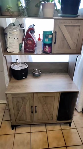 Cat Furniture Hideaway for Litter Box and Storage