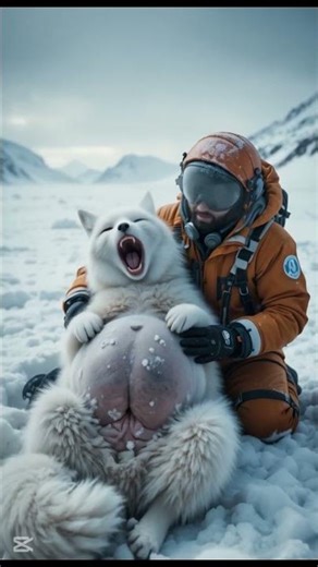 The Rescue Hero Help the Pregnant Arctic Fox to Give Birth Baby Fox Pup!