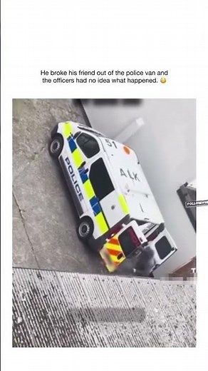 Man breaks his friend out of a Police van