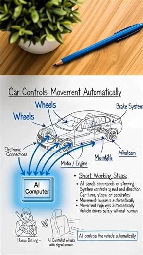 Have you ever wondered how this car drives without a human?🚗 🤖 #tech #technology #stem