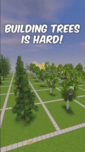 Building Trees is HARD, so I Built 100 of them! #minecraft #craft #minecraftbuilding #trees