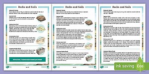 LKS2 Rocks and Soils Differentiated Reading Comprehension Activity