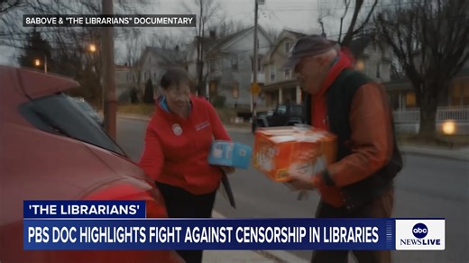 A new PBS documentary called “The Librarians” highlights the librarians fighting back against censorship and book bans. Retired high school librarian Martha Hickson joined ABC News Live to describe the project and her fight to preserve the “sanctity of the library.” | ABC News Live