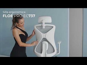 Silla de Oficina Floe Pro EC737 Ergonómica, Ajuste Lumbar y Reposa Brazos Ajustables, Hasta 120 Kg