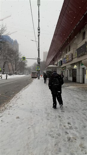Heavy Snowfall in Moscow, Russia