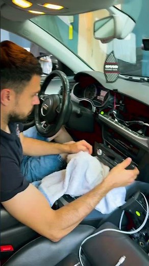 Installing android navigation with touchscreen carplay and android auto on Audi A6 C7 at WAR Auto...