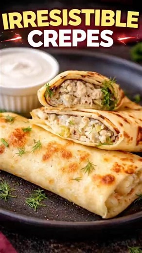 These Stuffed Crepes Are INSANELY Good 🤤#crepesrecipe