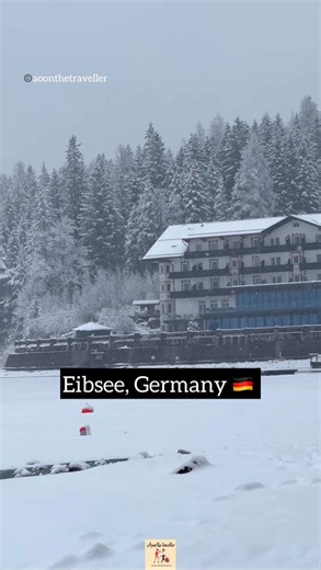 Eibsee Right Now ❄️🎄❄️❤️🇩🇪 Experience the magical winter wonderland at Eibsee in Bavaria, Germany. The crystal-clear lake, surrounded by snow-covered mountains, creates a breathtakingly beautiful landscape. ❄️⛄️🇩🇪❤️😊 Take a stroll around the frozen lake or enjoy a peaceful moment on the secluded shoreline. Admire the stunning views from the cable car as you ascend towards the Zugspitze, Germany’s highest mountain ⛰️ Indulge in delicious traditional Bavarian cuisine and warm up with a hot d
