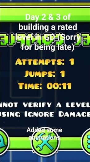 Day 2 & 3 of building a rated level in GD