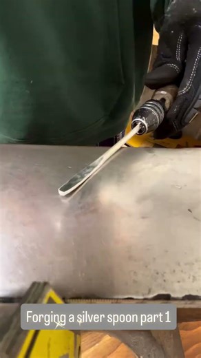 Forging a silver spoon part 1