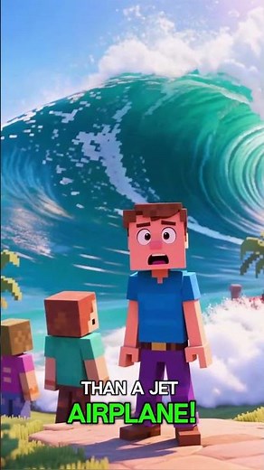 WAIT… A Giant Tsunami Is Hitting This Minecraft Village! 🌊😱