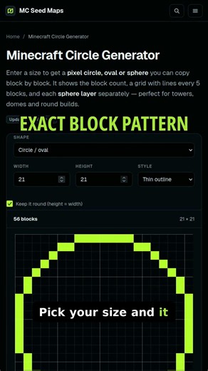 Perfect Circles in Minecraft — Free Circle Generator Hack