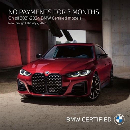 Upgrade to a BMW Certified Pre-Owned vehicle at Fields BMW and enjoy NO PAYMENTS for 3 months! This incredible offer applies to all 2021-2024 BMW Certified models now through February 2, 2026. Experience the performance and luxury of the Ultimate Driving Machine with total peace of mind. Tap the link in our bio (fieldsauto.com) to find the Fields BMW location nearest you for details & schedule your test drive today. _ #FieldsBMW #BMW #CertifiedPreOwned #LuxuryCars #BMWOffers #FieldsAuto #BMWCars