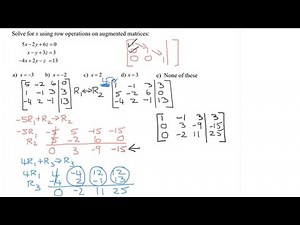 Solve System of Linear Equations in 3 Variables Using Gaussian Elimination on the Augmented Matrix