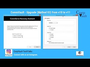 CommVault - Upgrade (Method 03) from version 10 to version 11