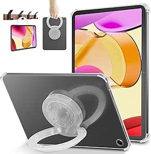 Case for Amazon Kindle Fire Max 11 Inch (13th Generation, 2023 Release) Tablet Case, 360 Rotation Stand Transparent Clear Shockproof Protective Case for Amazon Kindle Fire Max 11 2023 - Clear