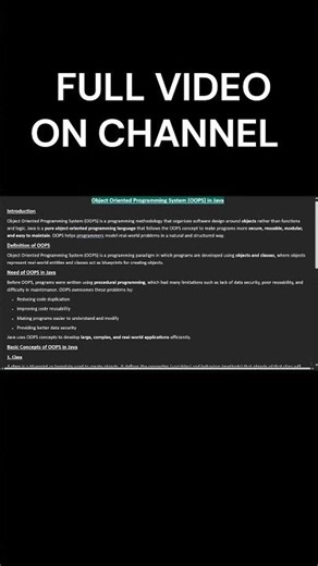 Java OOPS Basics | BCA MDU Notes | Easy Explanation | Exam Ready
