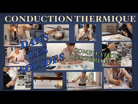 Conduction thermique.Transfert d’énergie thermique.Compilation d’expériences scientifiques.Tutoriel.
