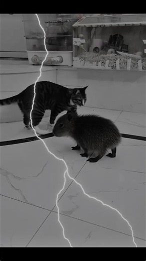 Cat Meets Capybara - The Most Unlikely Friendship Ever!